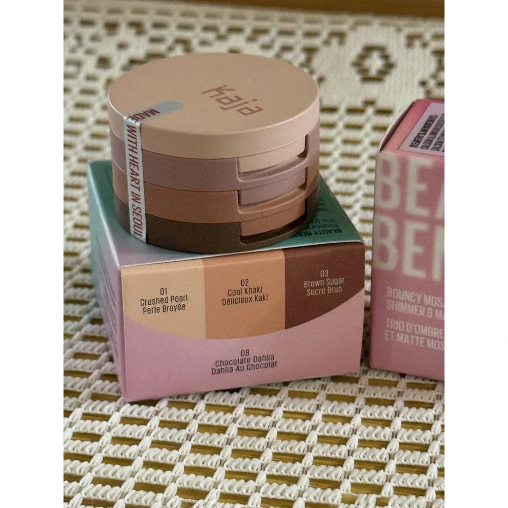 Kaja Beauty Bento Bouncy Eyeshadow Trio - Forest Night, Chocolate Dahlia